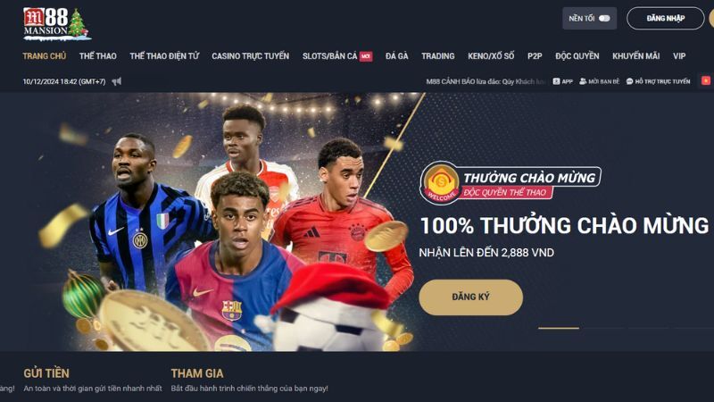 M88 – Nhà cái hàng đầu châu Á, thưởng thành viên mới hấp dẫn