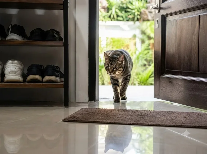 Mèo lạ xuất hiện trước cửa khiến nhiều người băn khoăn về điềm báo.